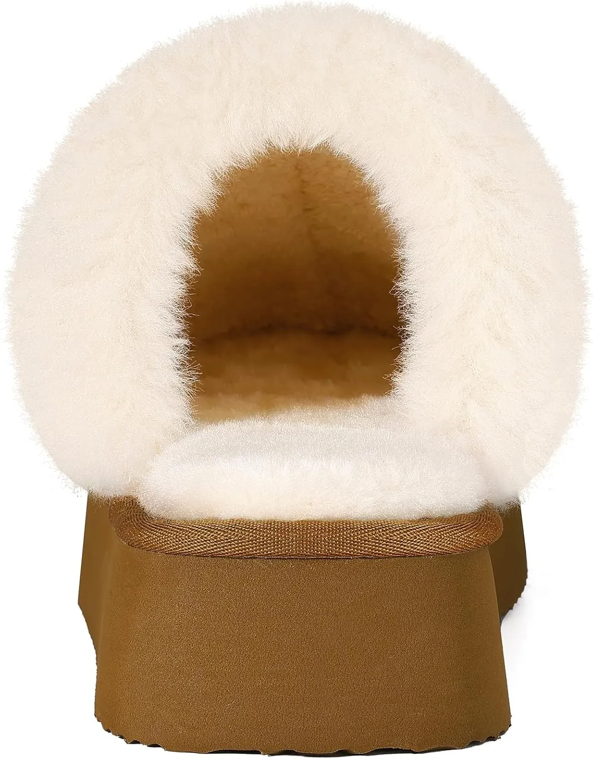 Litfun Womens Fuzzy Platform Slippers Fluffy Memory Foam Winter House Shoes for Indoor and Outdoor