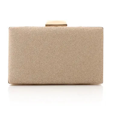 Lock Closure Glittery Pleated Soiree Clutch (4126) - Mr Joe