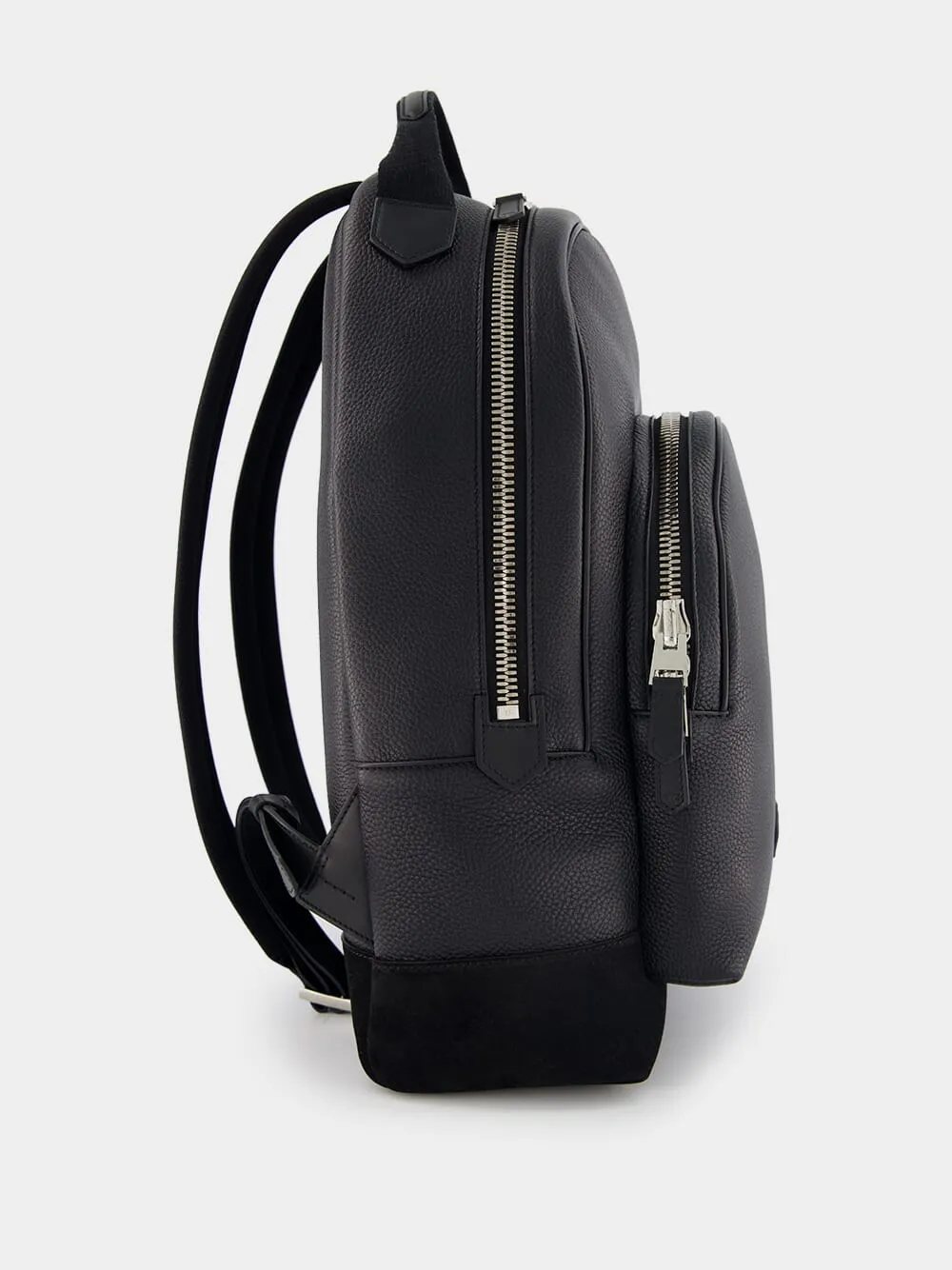 Logo-Patch Leather Backpack