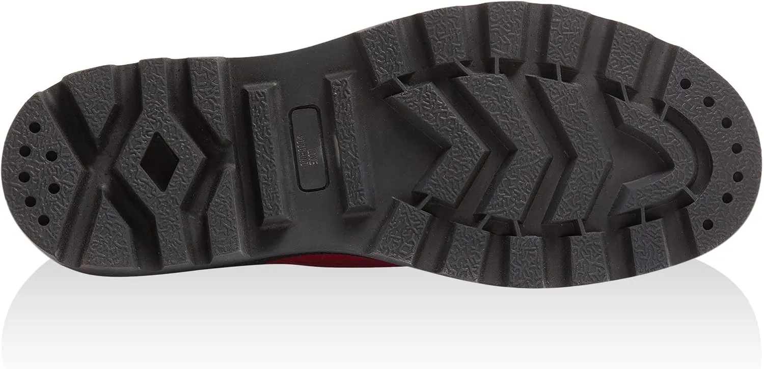 Love Moschino Red Lug Sole Embroidered Sneakers for Womens