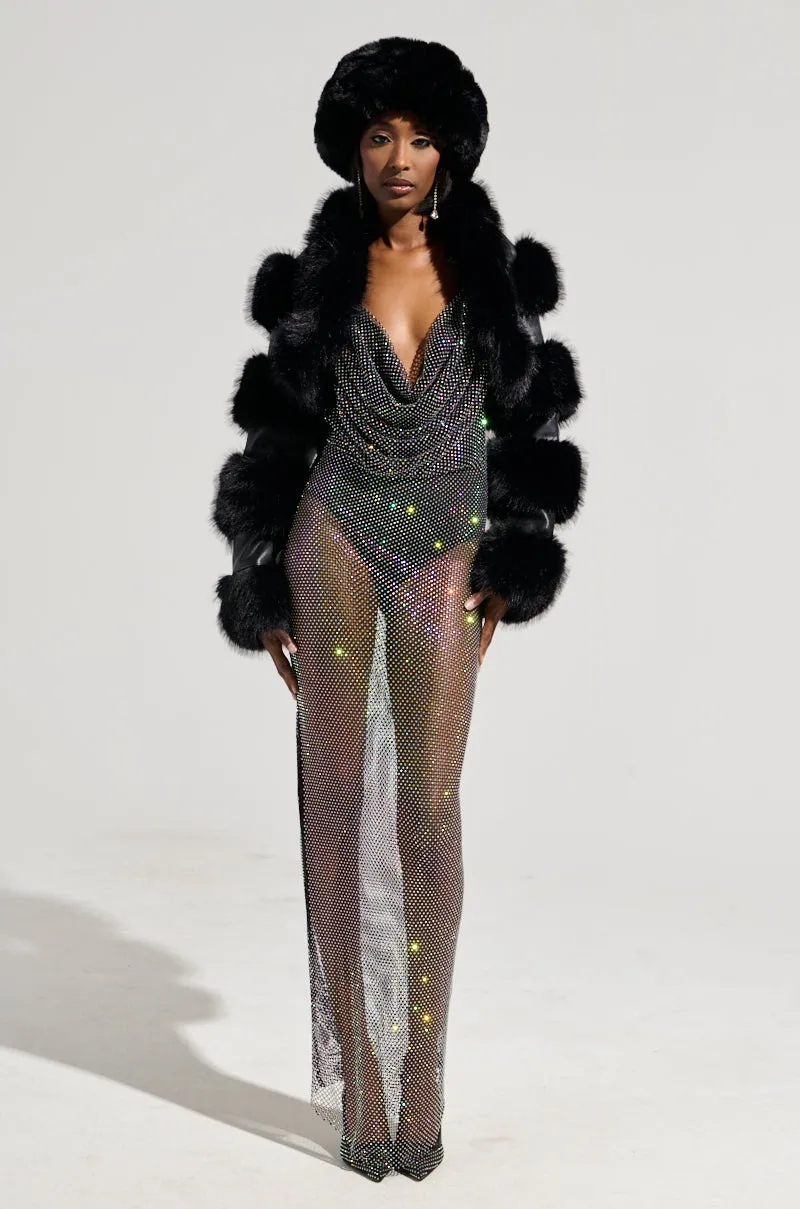 LOVERGIRL ULTRA CROP FUR TRIM MOTO