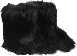 LVCOMEFF Kid Girl Boy Toddler Faux Fur Snow Boot with Fur Lining Winter Warm Outdoor Furry Fluffy