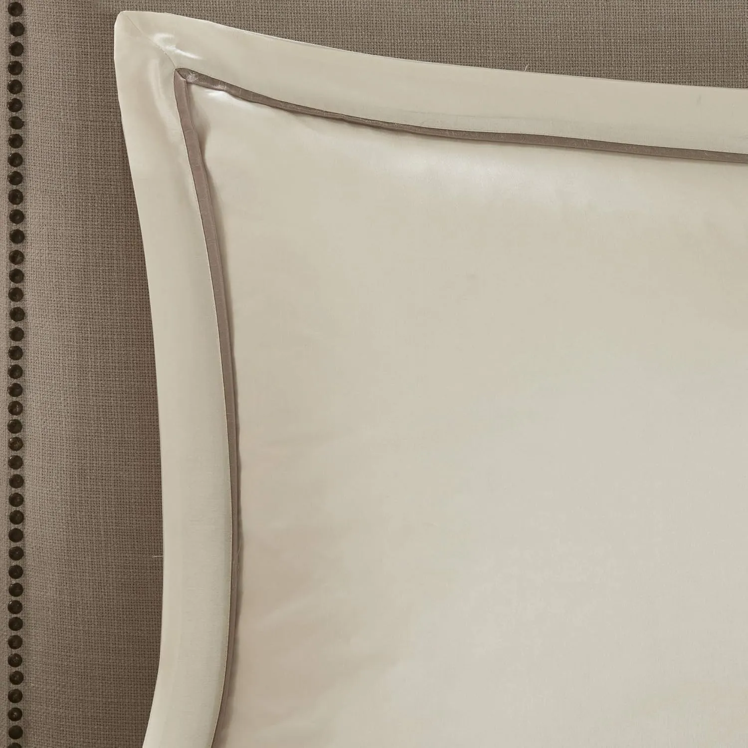 Madison Park Essentials Room in a Bag Faux Silk Comforter Set - Luxe Diamond Tufting All Season Bedding, Matching Curtains, Decorative Pillows, Ivory Cal King(104"x92") 24 Piece