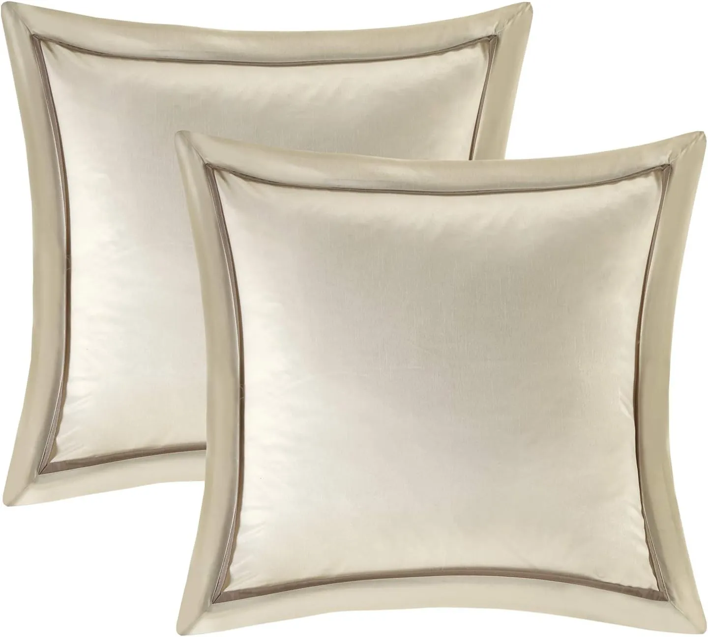 Madison Park Essentials Room in a Bag Faux Silk Comforter Set - Luxe Diamond Tufting All Season Bedding, Matching Curtains, Decorative Pillows, Ivory Cal King(104"x92") 24 Piece