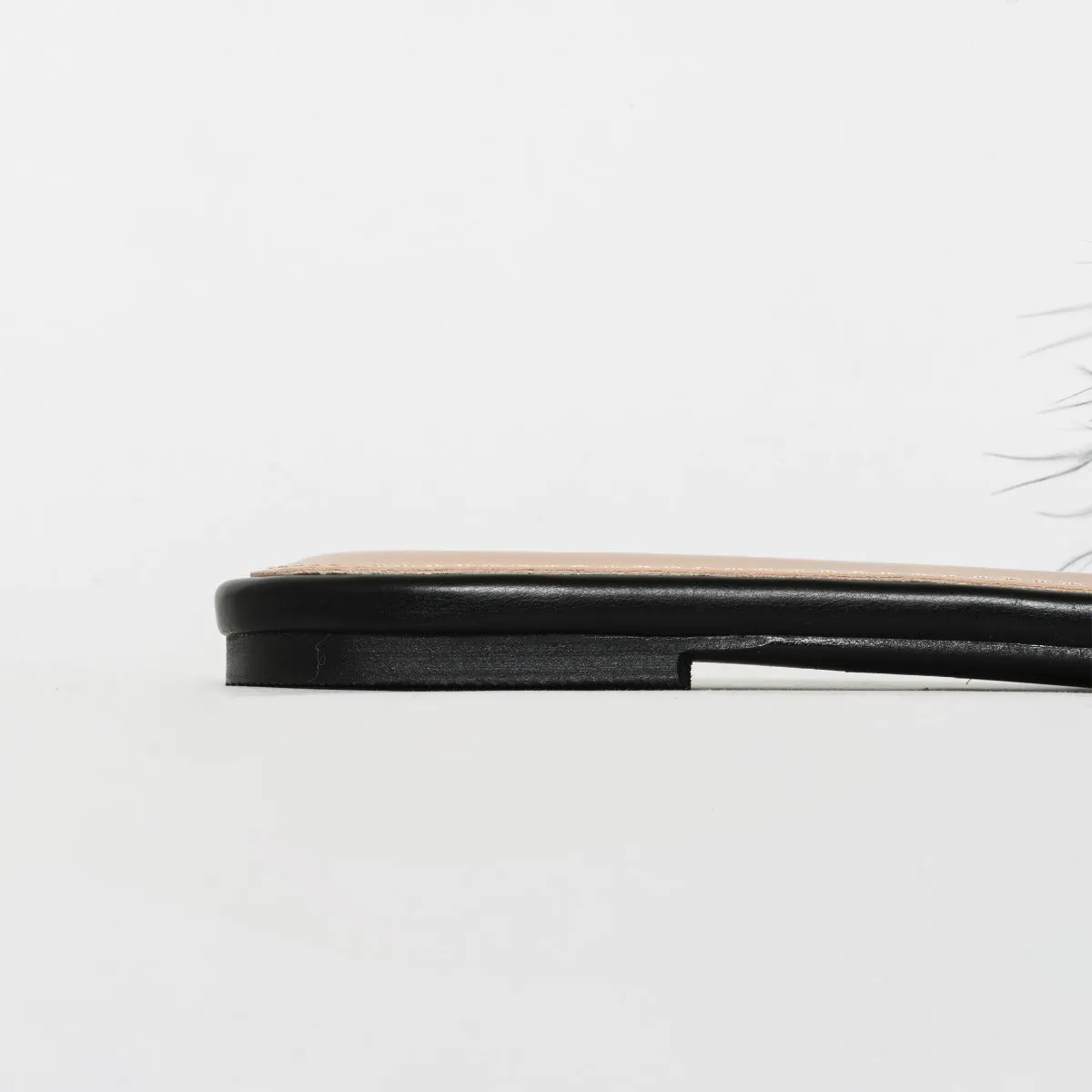 Maisie Black Fluffy Sliders