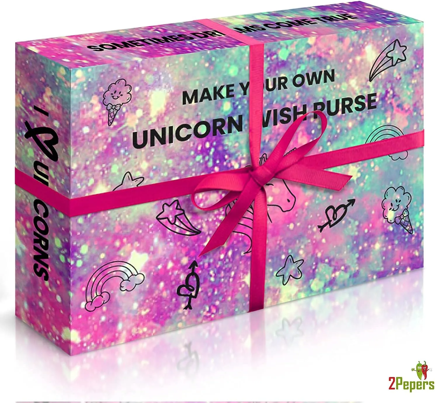 Make Your Own Unicorn Purse Kit, Arts and Crafts for Kids, DIY Unicorns Gifts for Girls Ages 3 4 5 6 7 8 Years and Up (No Sewing Needed), Magical Unicorn Toy Bag, Creative Girl's Project
