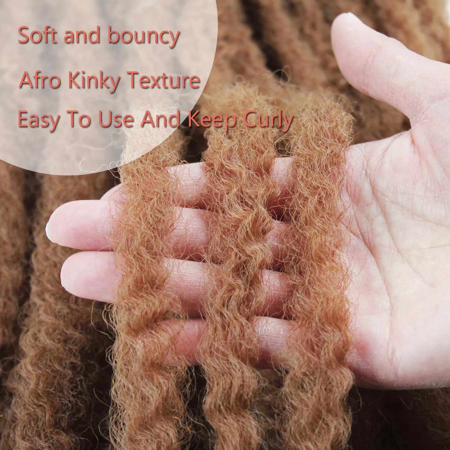 Marley Twist Braiding Hair 24 Inch Long Cuban Twist Hair 8 Packs Afro Kinky Curly Twist Crochet Hair Synthetic Hair Extensions (24 Inch 8packs, #30)