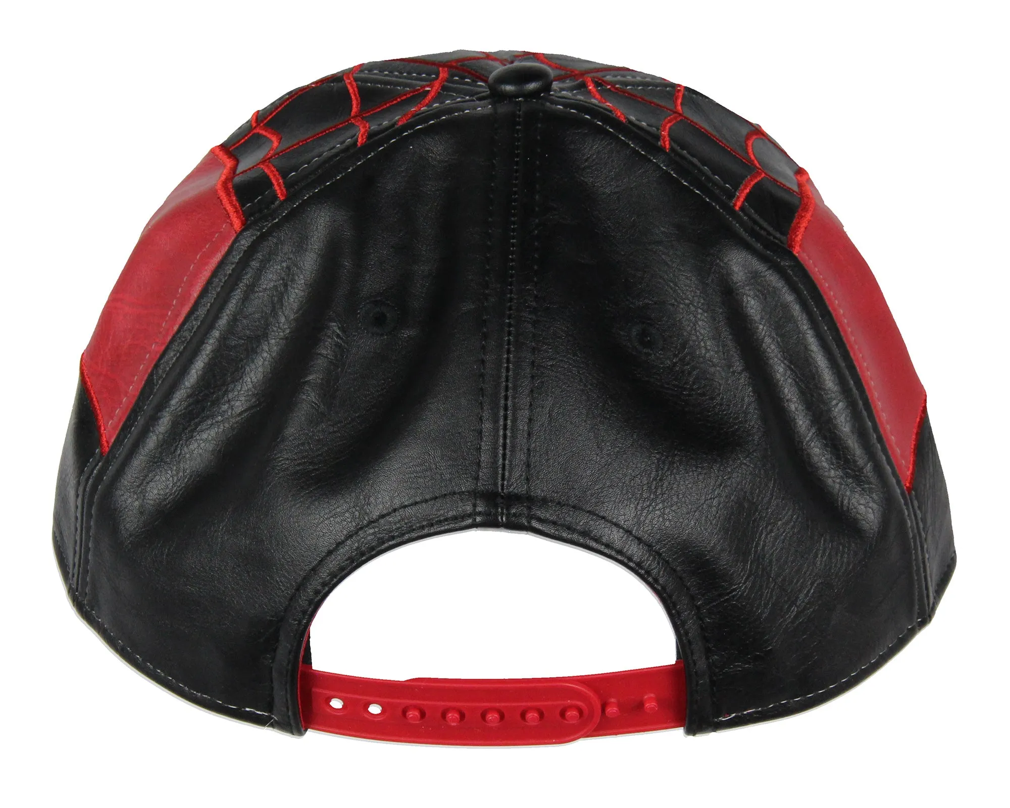 Marvel Comics Spider-Man Miles Morales Suit Embroidered Faux Leather Snapback Hat