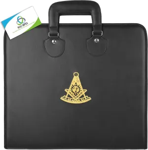 Masonic Regalia Soft Apron Carrying Case Master Mason/Past master Case Embroidered Gift For Mason - Freemason