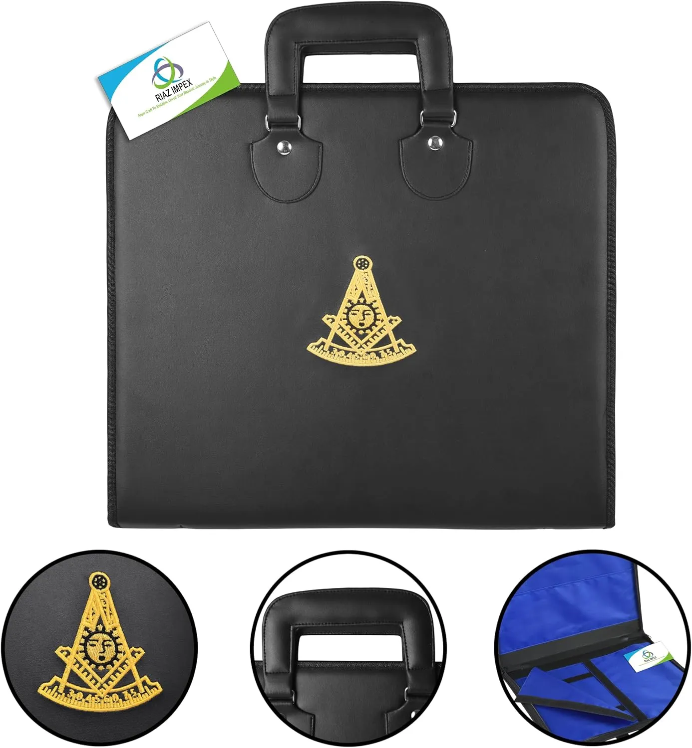 Masonic Regalia Soft Apron Carrying Case Master Mason/Past master Case Embroidered Gift For Mason - Freemason