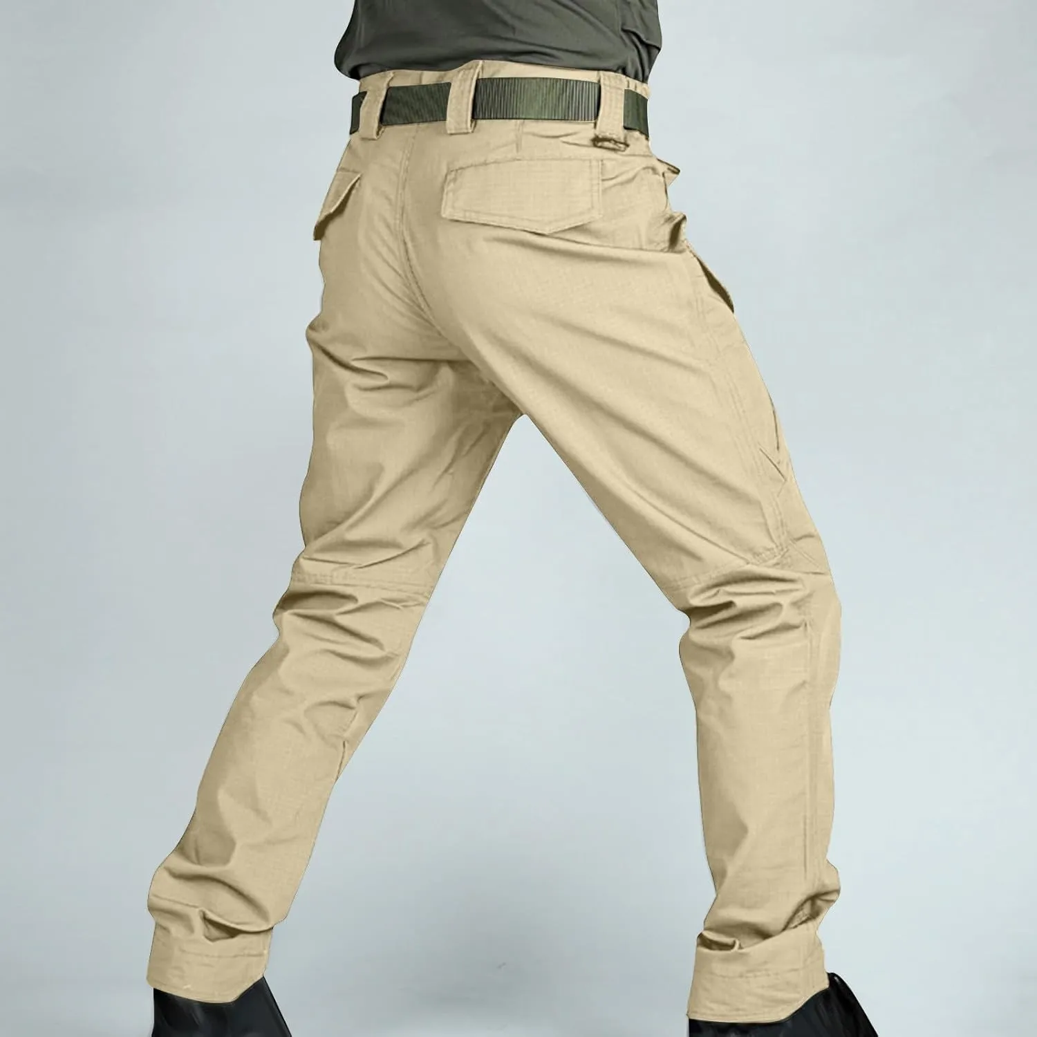 Men's Combat Cargo Pants Water-Proof Stretch Tactical Hiking Trousers Outdoor Cozy Straight Cut Tooling Work Pants