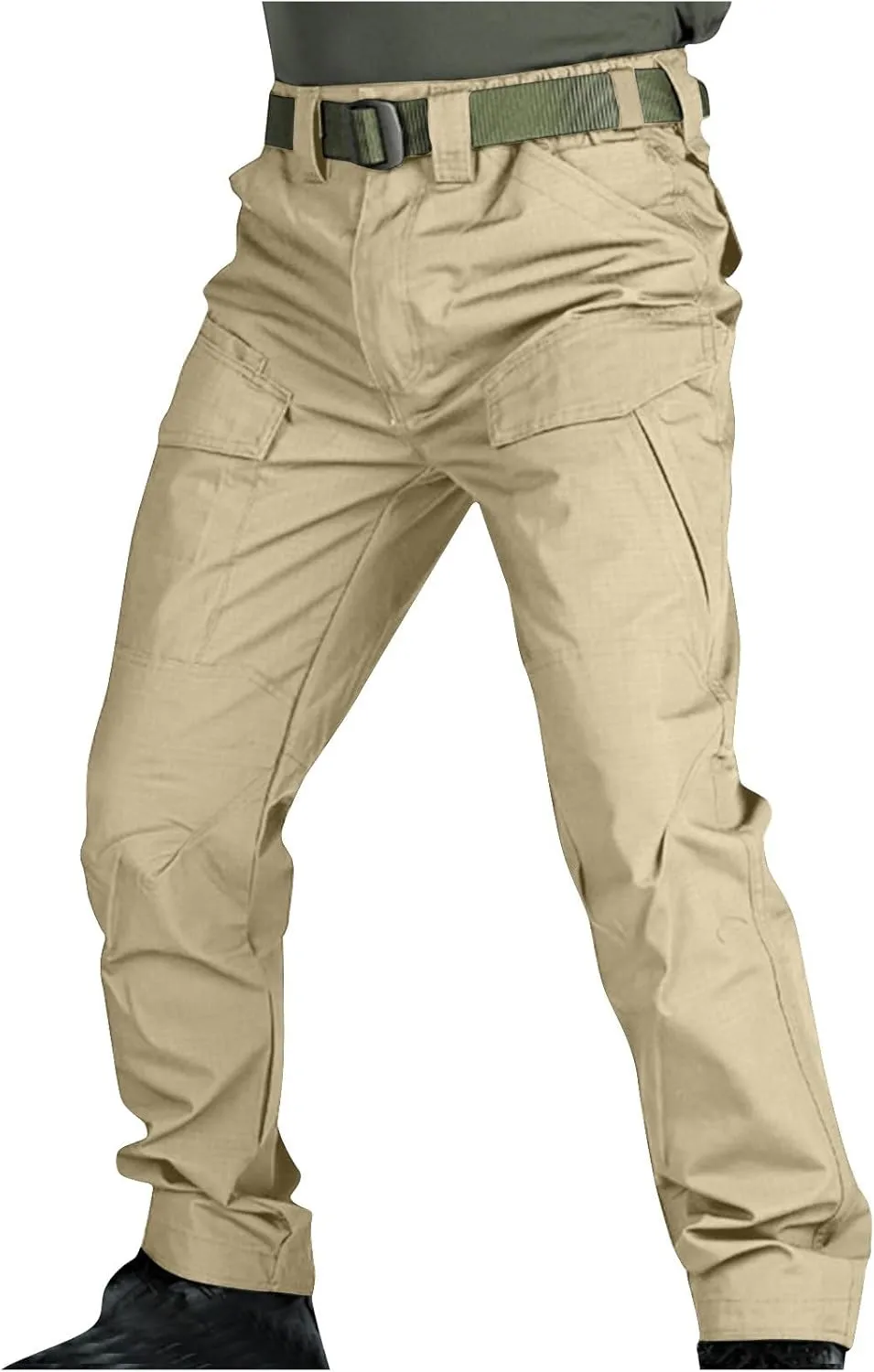 Men's Combat Cargo Pants Water-Proof Stretch Tactical Hiking Trousers Outdoor Cozy Straight Cut Tooling Work Pants