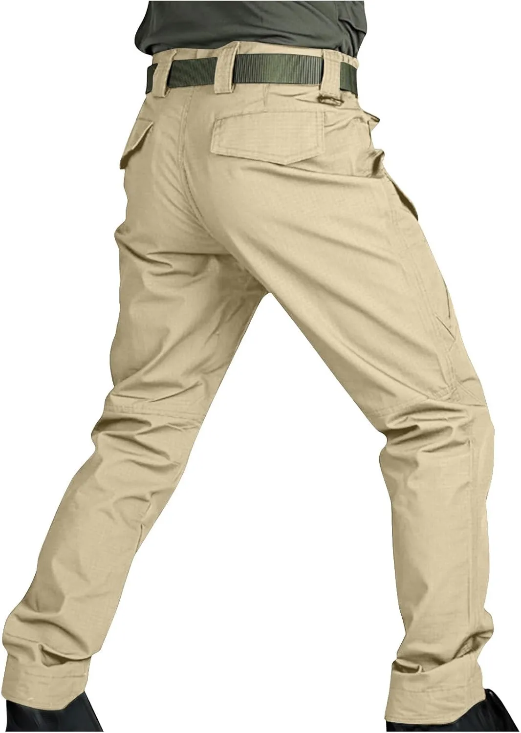 Men's Combat Cargo Pants Water-Proof Stretch Tactical Hiking Trousers Outdoor Cozy Straight Cut Tooling Work Pants