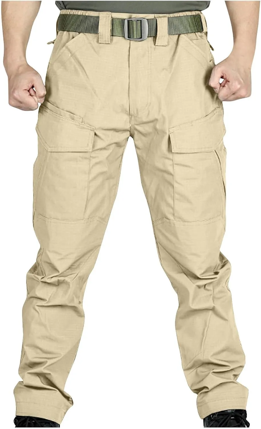 Men's Combat Cargo Pants Water-Proof Stretch Tactical Hiking Trousers Outdoor Cozy Straight Cut Tooling Work Pants