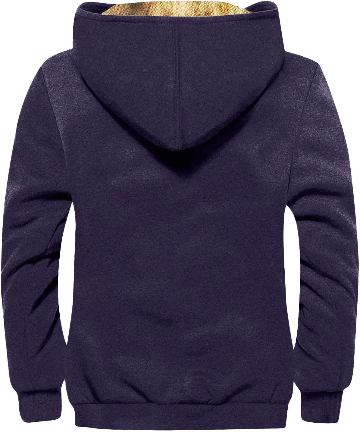 Mens Fuzzy Sherpa Jacket Long Sleeve Fleece Zip Up Coat Faux Tactical Jackets Windproof Varsity Coat Plus Size