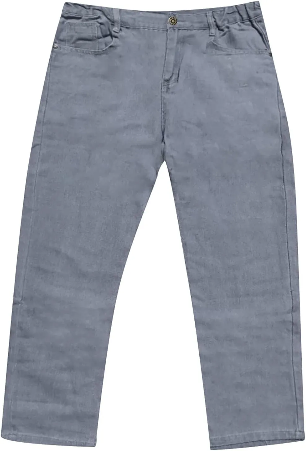 Men's Jeans Loose Casual Sports Solid Straight Leg Jeans Elasticated Waist Athletic Fit Denim Pants with Pockets 2024