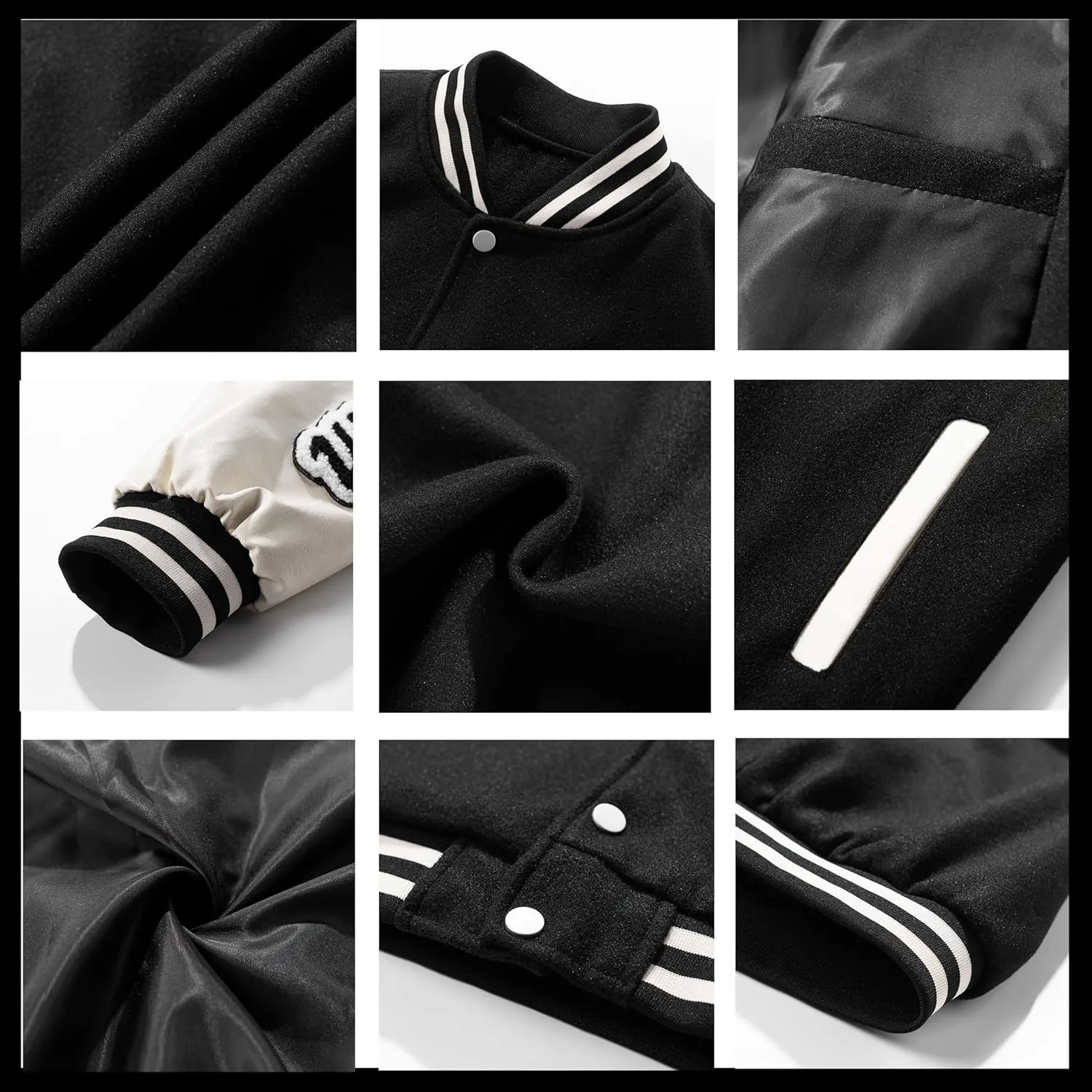 Mens Varsity Letterman Jackets: Vintage Streetwear Baseball Bomber Jacket for Men Women Casual Leather Sleeves Coat