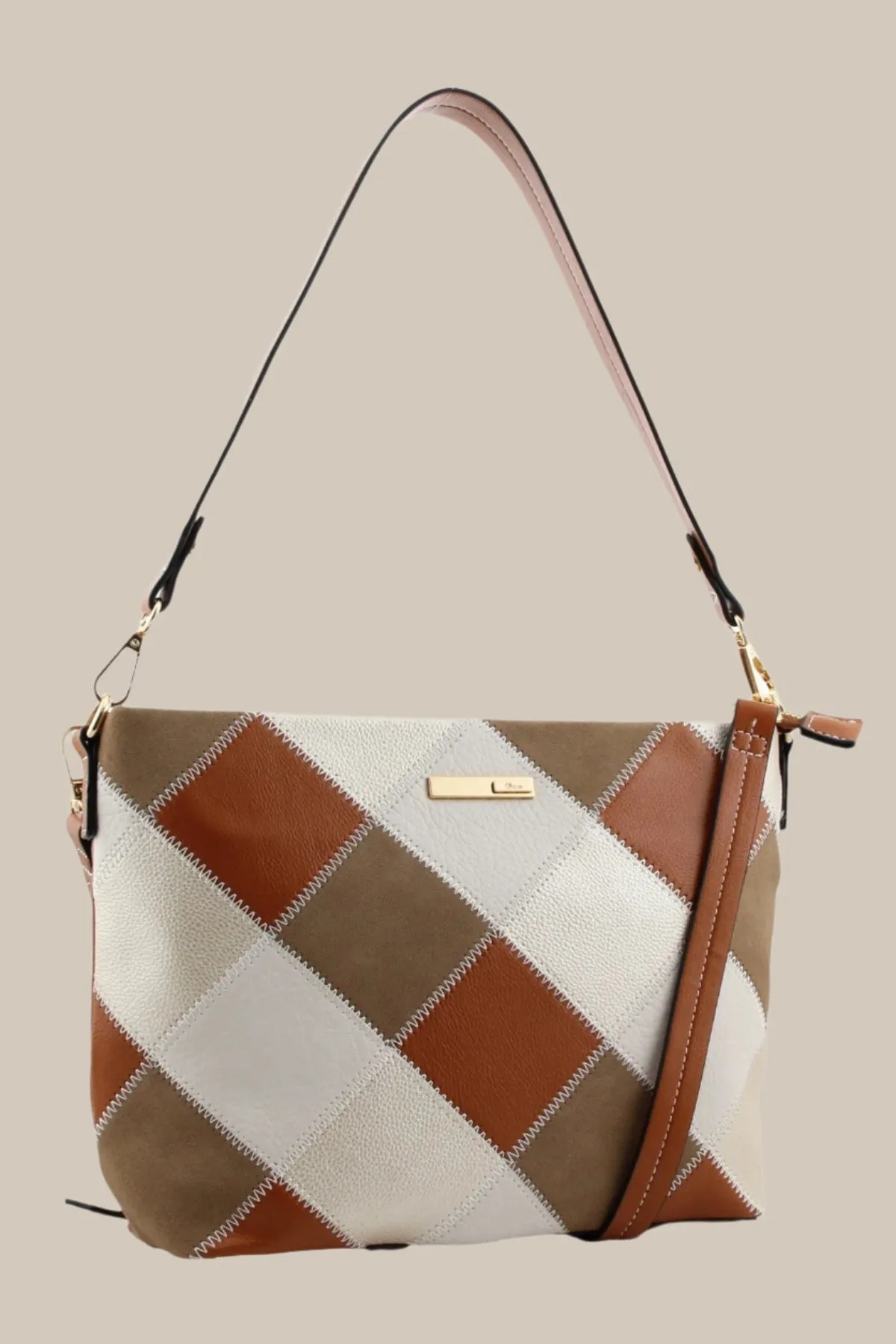 Mini Shoulder Bag in Tan Brown