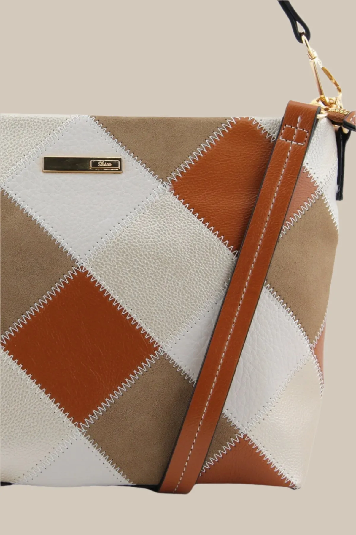 Mini Shoulder Bag in Tan Brown