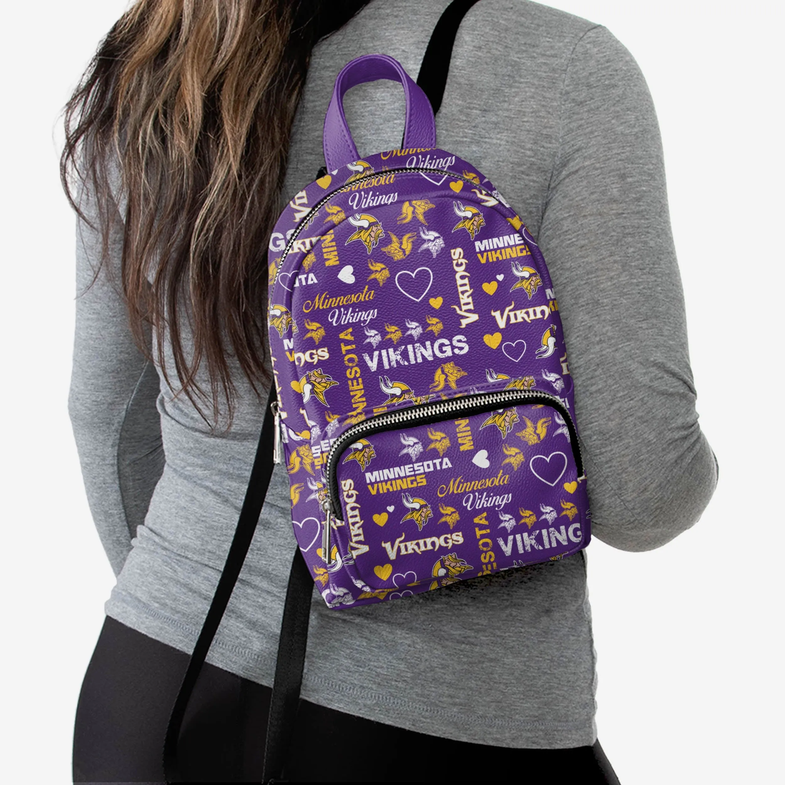 Minnesota Vikings Logo Love Mini Backpack