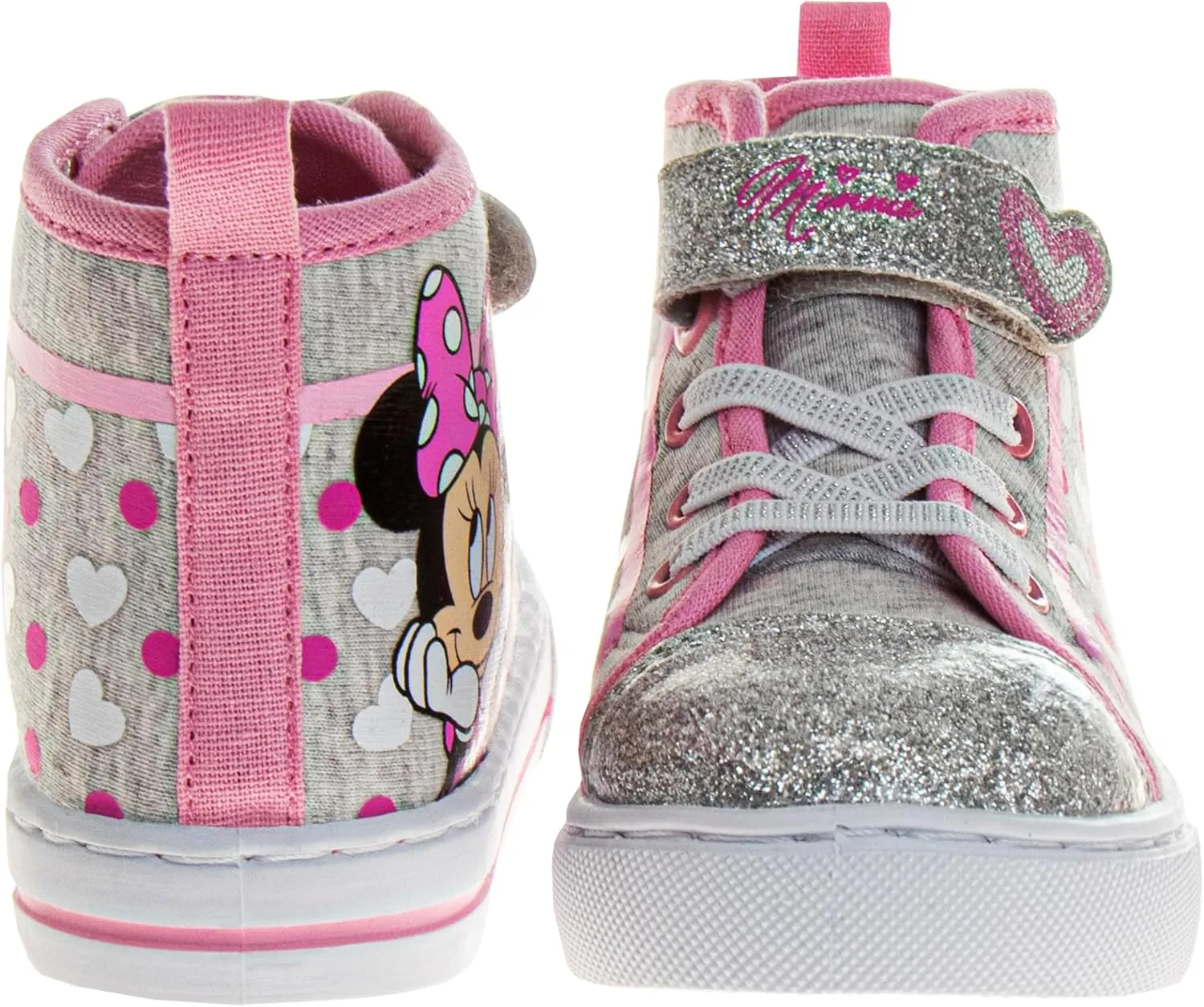 Minnie Mouse Frozen Encanto Sneakers Casual Canvas - Kids Girls Snow White Elsa Maribel Character Slipon Shoes (Sizes 6-12 Toddler - Little Kid)