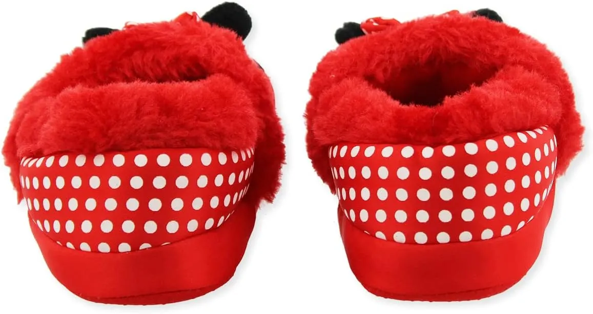 Minnie Mouse Toddler Girl's Plush A-Line Slippers
