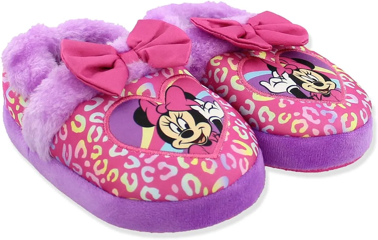 Minnie Mouse Toddler Girl's Plush A-Line Slippers