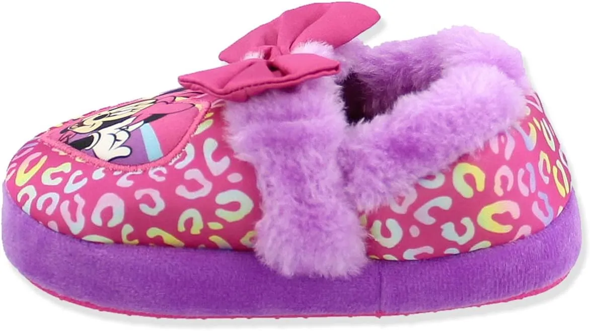 Minnie Mouse Toddler Girl's Plush A-Line Slippers