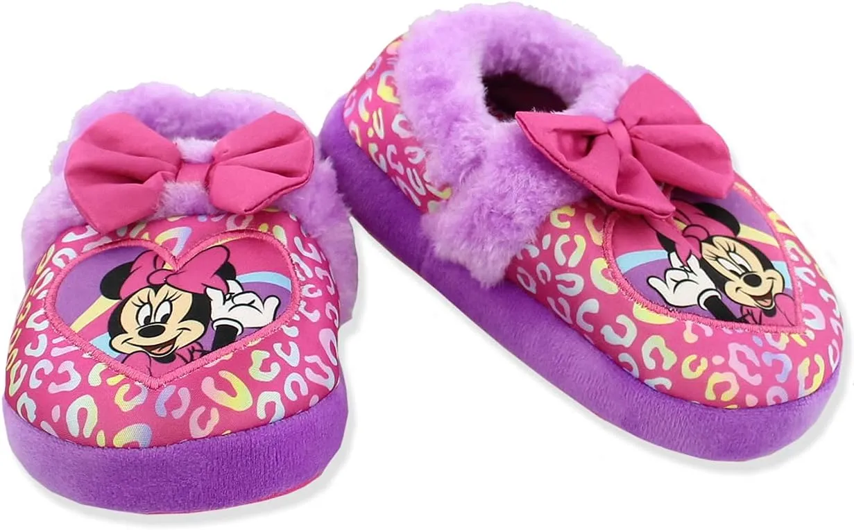 Minnie Mouse Toddler Girl's Plush A-Line Slippers