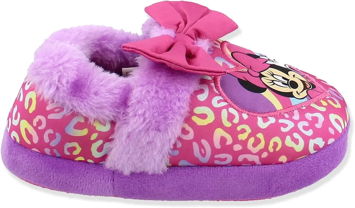 Minnie Mouse Toddler Girl's Plush A-Line Slippers