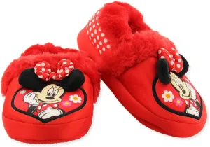 Minnie Mouse Toddler Girl's Plush A-Line Slippers