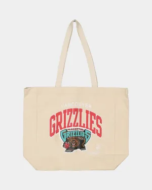 Mitchell & Ness Vancouver Grizzlies Keyline Tote Bag Cream