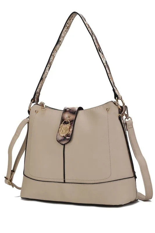 MKF Collection Snake Vegan Leather Shoulder Bag