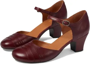 MOOMMO Women Vintage Low Chunky Heel Mary Jane Shoes Pumps Round Closed Toe Cut-out Dress Sandals Ankle Strap 2" Block Heels Mary Janes Dress Shoes Rainbow Patchwork Buckle Office Party Fall 4-11 M US