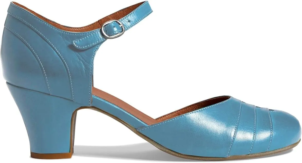 MOOMMO Women Vintage Low Chunky Heel Mary Jane Shoes Pumps Round Closed Toe Cut-out Dress Sandals Ankle Strap 2" Block Heels Mary Janes Dress Shoes Rainbow Patchwork Buckle Office Party Fall 4-11 M US