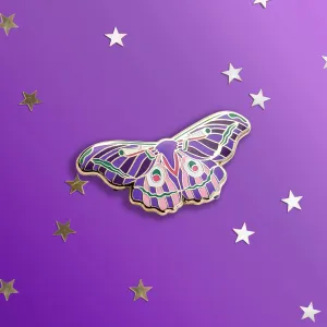 Moth To The Moon - Enamel Pin