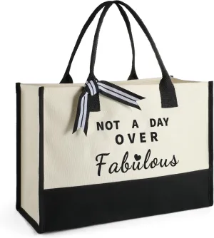 Mothers Day Gifts for Women Birthday Gifts for Women Personalized Large Canvas Tote Bag for Beach Travel