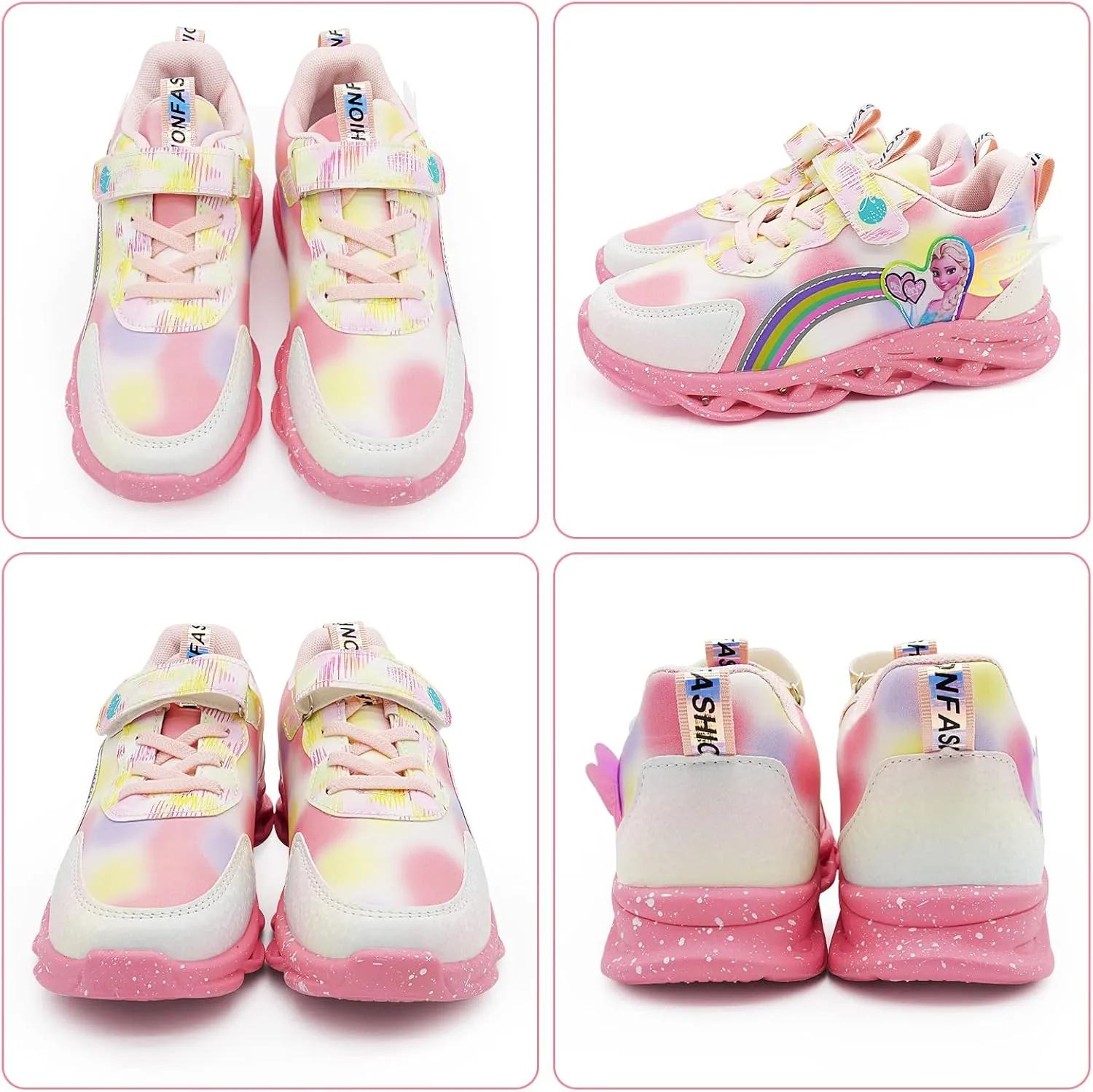 Movie Casual Shoes LED Light Up SneakersSnow Princess Shoes Baby Toddler Shoes Girl Birthday Present
