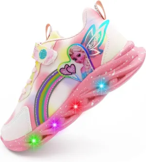 Movie Casual Shoes LED Light Up SneakersSnow Princess Shoes Baby Toddler Shoes Girl Birthday Present