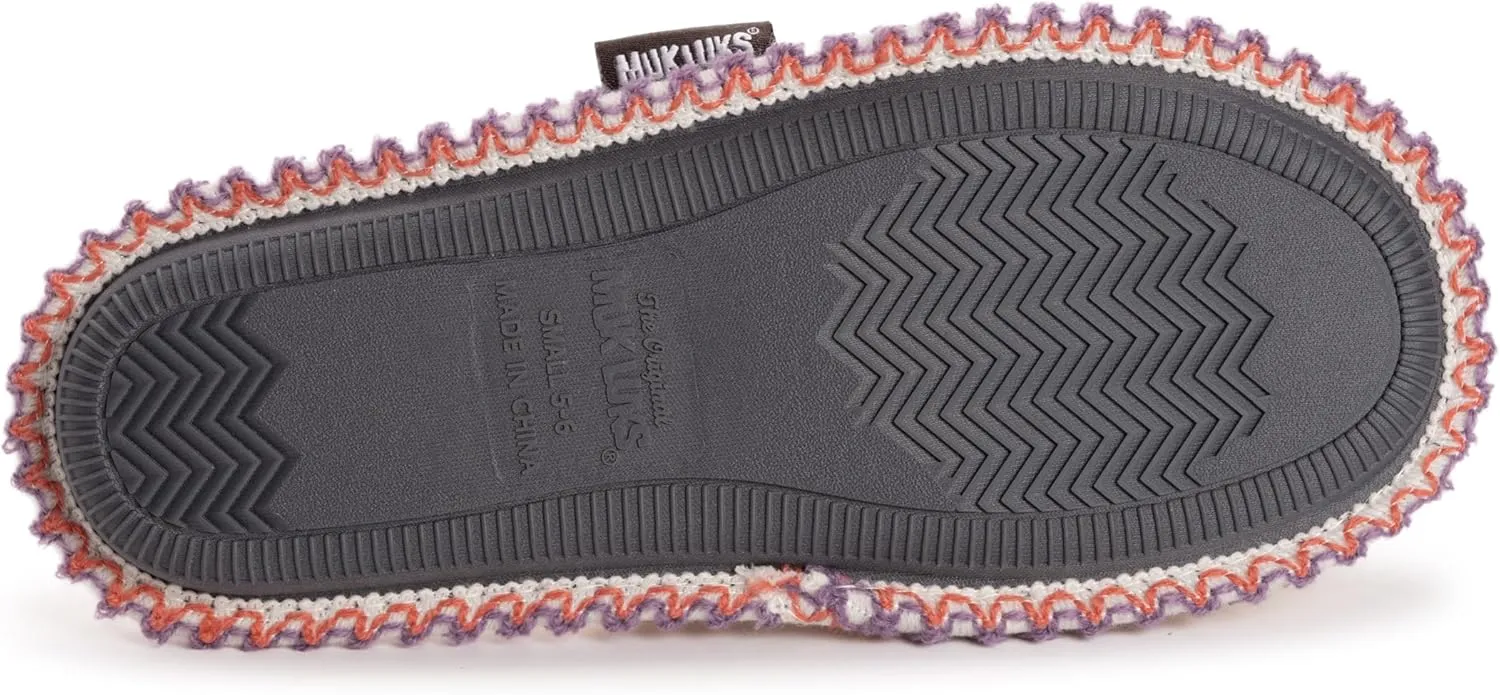 MUK LUKS Women's Novelty Punch Needle Scuff