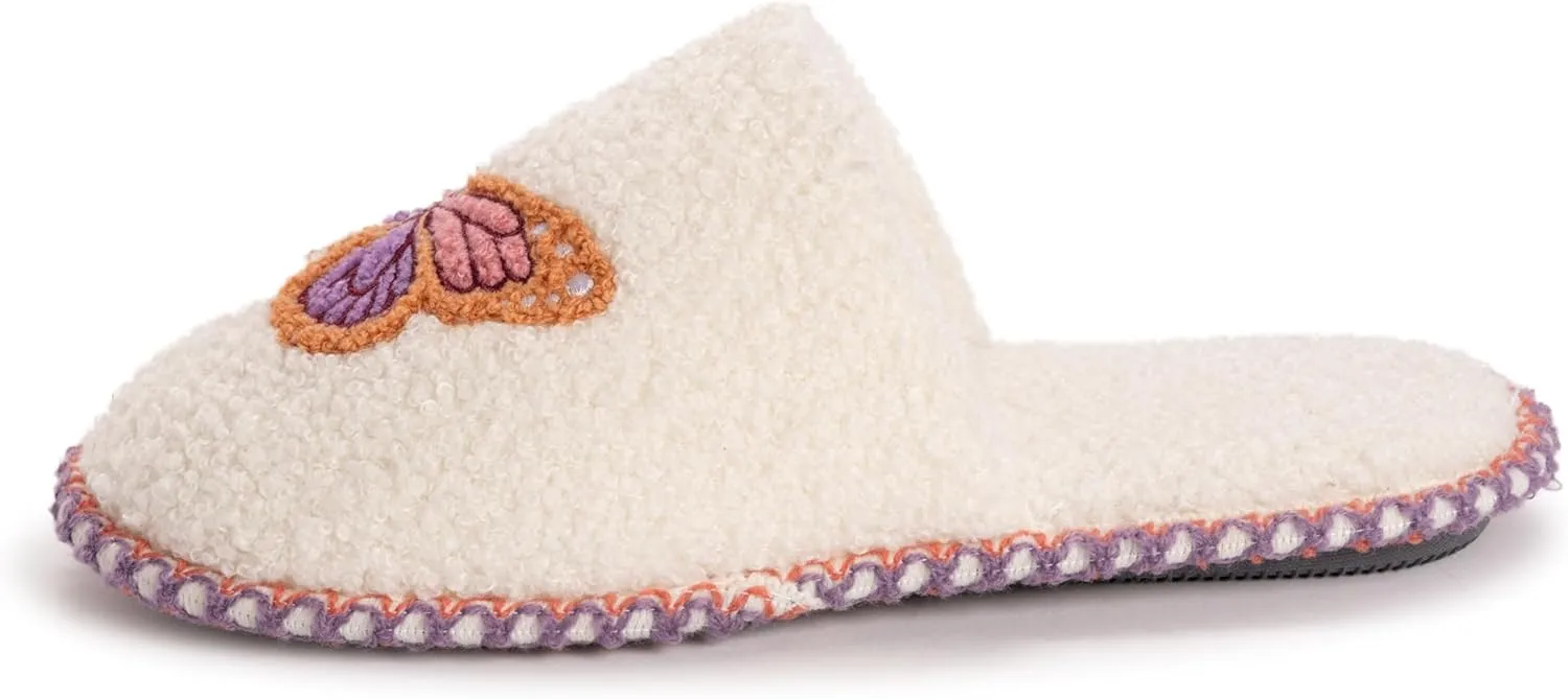 MUK LUKS Women's Novelty Punch Needle Scuff