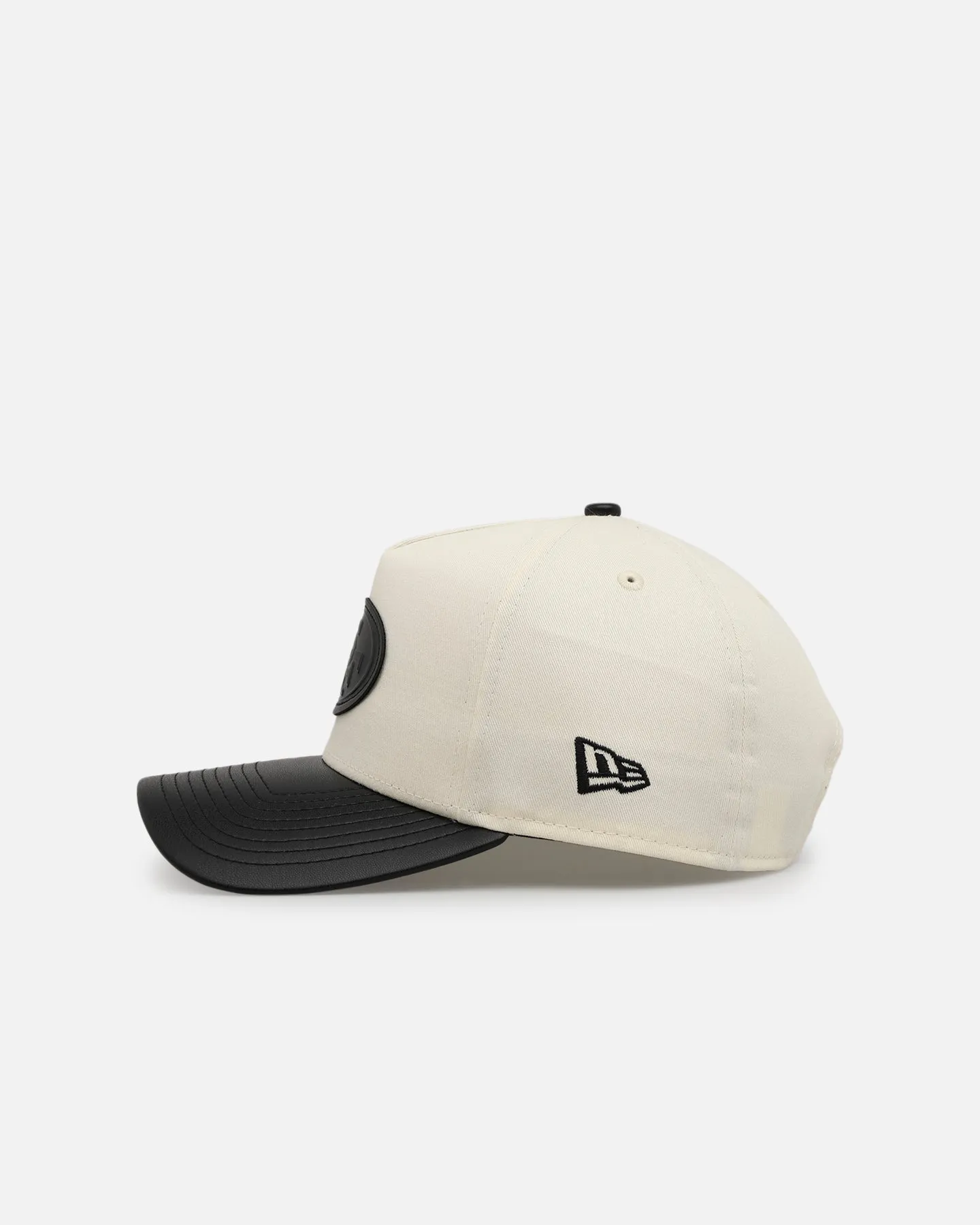 New Era San Francisco 49ers 'Leather Visor' 9FORTY A-Frame Snapback Chrome White/Black