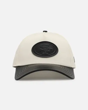 New Era San Francisco 49ers 'Leather Visor' 9FORTY A-Frame Snapback Chrome White/Black