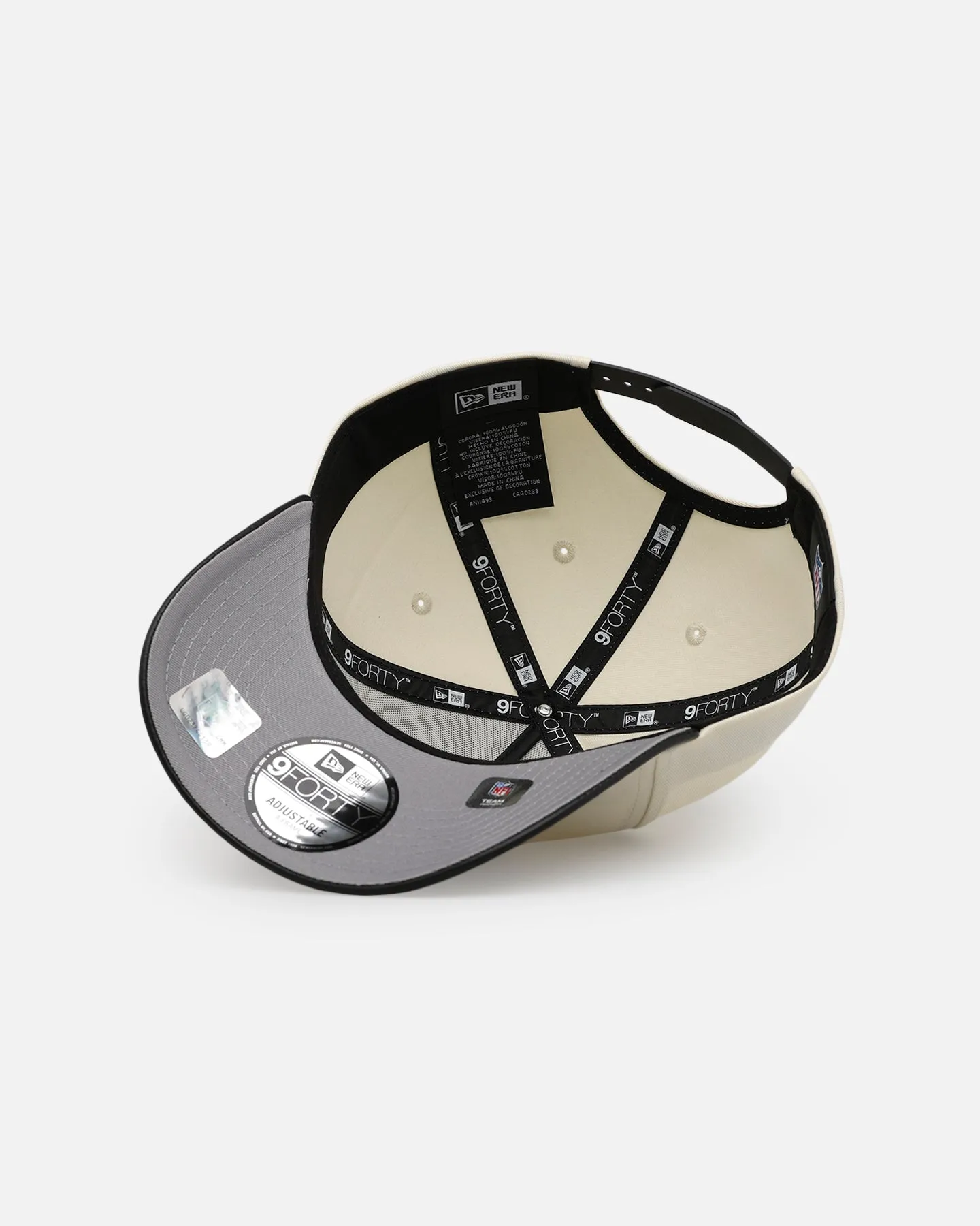 New Era San Francisco 49ers 'Leather Visor' 9FORTY A-Frame Snapback Chrome White/Black