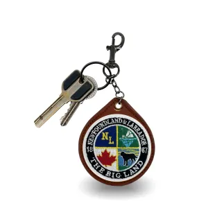 NEW FOUNDLAND PATCH EMBROIDERED KEYCHAIN