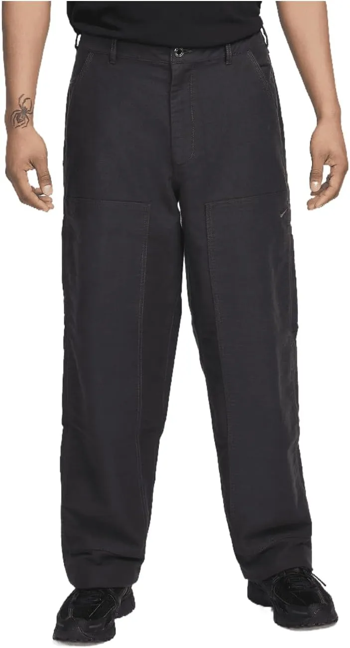 Nike Life Men's Chamois Double-Knee Pants (FZ0130-060, Anthracite/Anthracite)