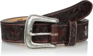Nocona Belt Co. Men's Brown Mexican Tooled Acorn