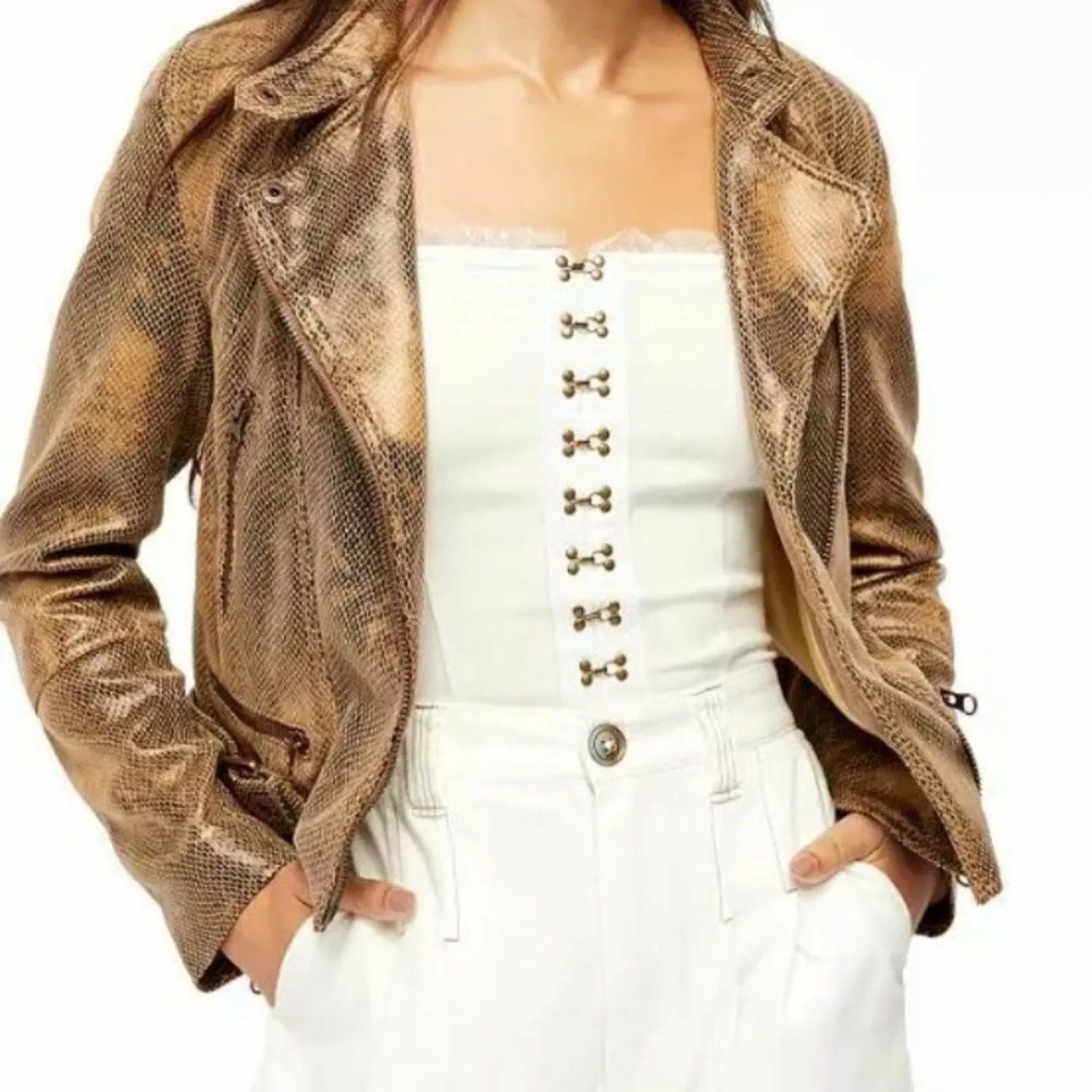 NWT Free People Fenix Women's Faux Leather jacket