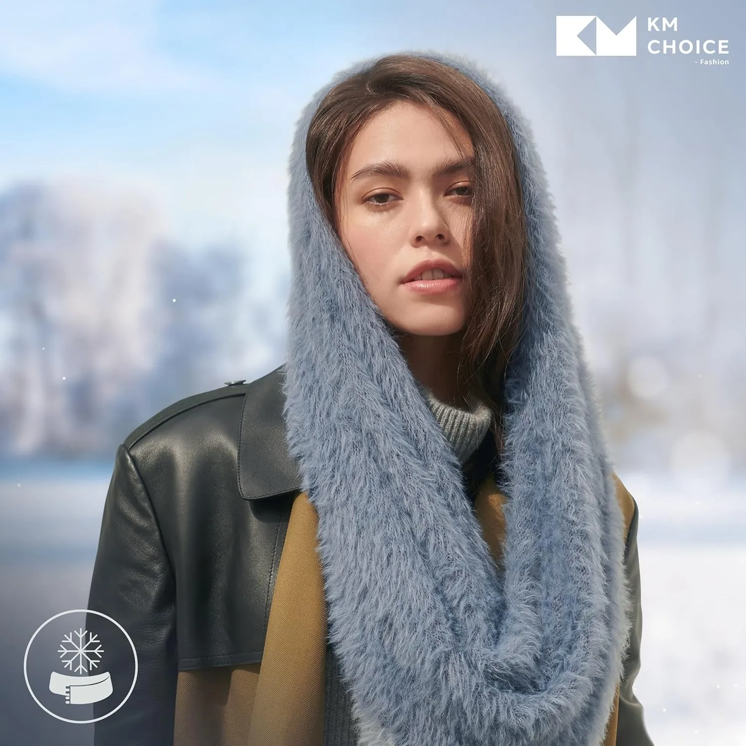 ONE Scarf: Faux Fur Infinity Scarfs or Shawl Wraps for Women Winter Warm, Soft & Fluffy Scarf in Gift Box