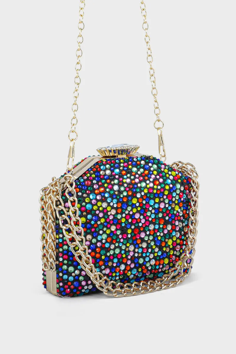 Party Wear Clutch BK4048-Multy